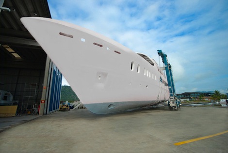 Image for article Largest post-crash superyacht in South America prepares to launch